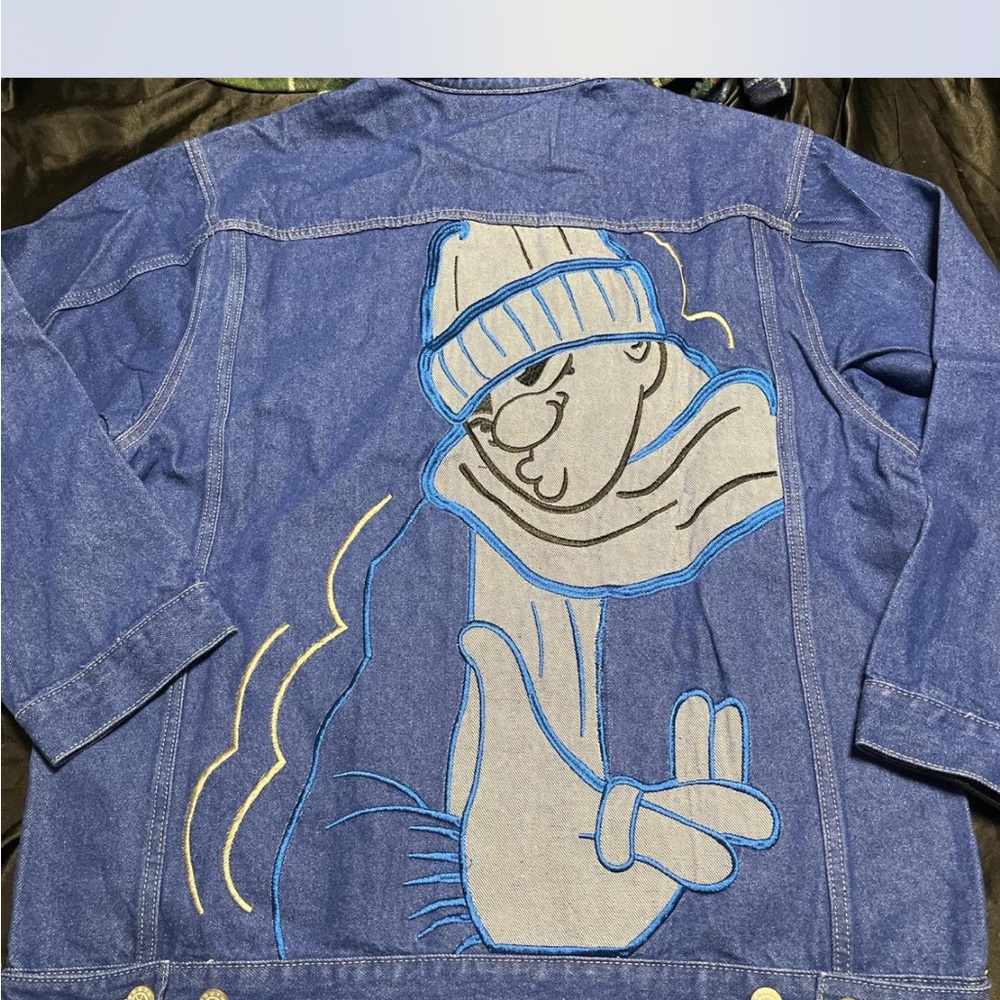 South Pole Blue Jean Jacket with Cartoon Design